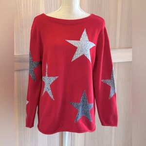 Vintage Norton Studio Cotton Sweater. Mottled | Stars | Americana. Women’s Sz M
